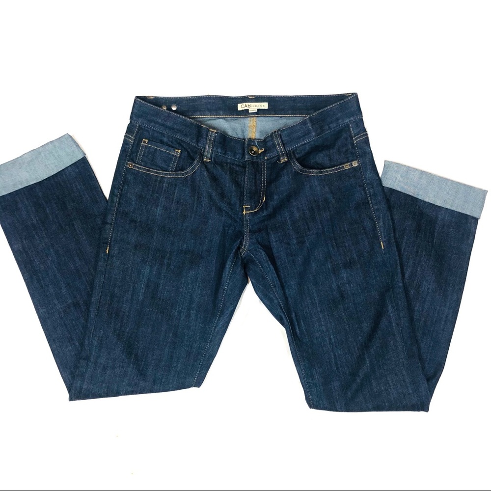 CAbi straight leg cuffed jeans